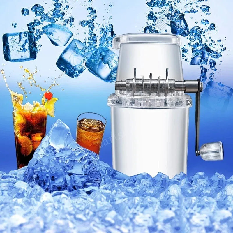 Multi-function for Home Kitchen Bar Portable Hand Shaved Ice Machine Transparent Ice Blenders Tools Manual Ice Crusher