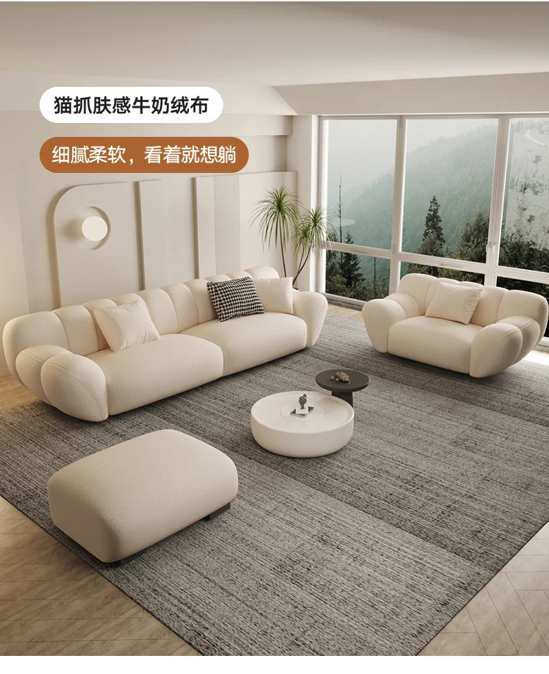 Comfortable Relaxing White Sofa Set, Modern Living Room, Lazy Sofa, Nordic Designer, Sofy Do Salonu, Garden Furniture