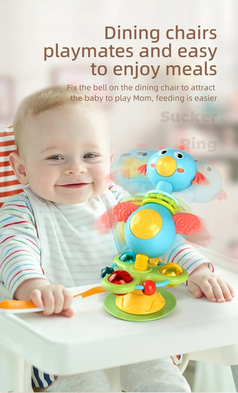 Baby cartoon soothing ringing toy fun sound effects nursery rhyme baby dining table suction cup puzzle early education toy