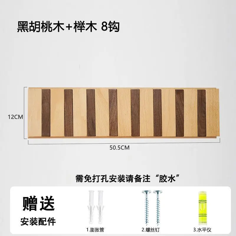 Wood Wall Hook Creative Piano Keys Wall Hanging Plate Coat Rack Doorway Hallway Living Room Hanger Behind the Door Wall Hanging