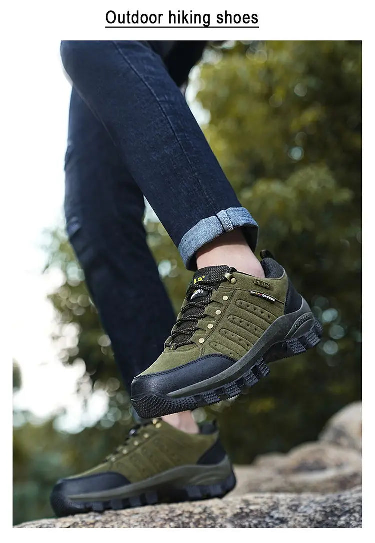 Men Casual Leather Shoes Classic Waterproof High Quality Shoes Women Climbing Shoes Outdoor Sneakers Trekking Leather Footwear