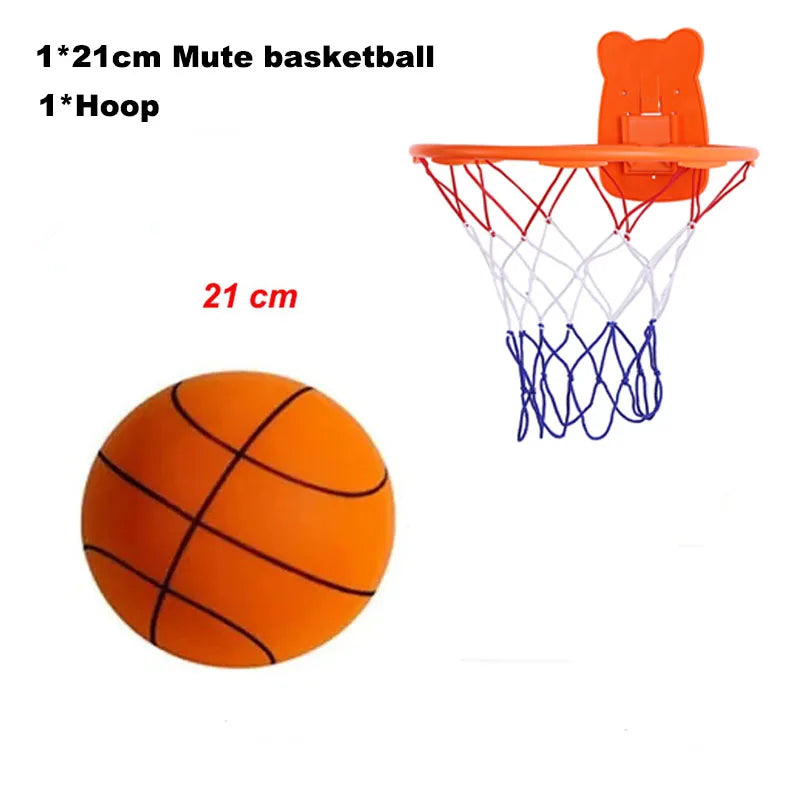 Indoor Silent Basketball Soft And High Elastic PU Foam Mute Ball No Noise Sports Ball Density Ball Children Sports Toy Games