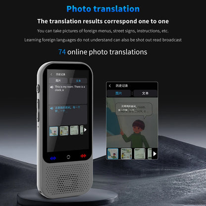 S80 Pro Portable Language Translator Device with 138 Languages Voice Translating 16 Offline Translation ChatGPT Function