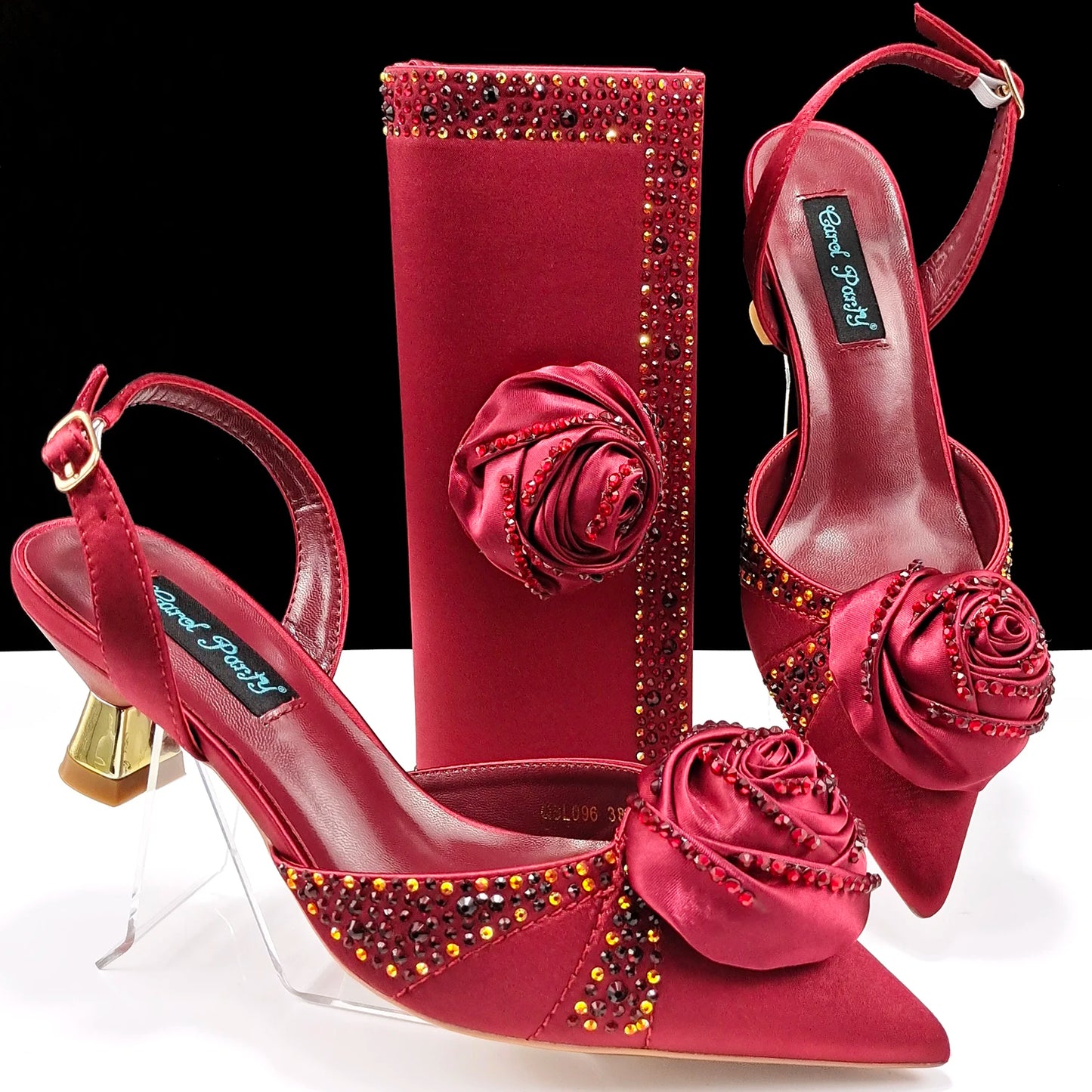 Ladies High Quality Women's Pumps And Bag Handmade Flowers Fashion Design For Nigeria Wedding Party