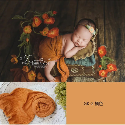 3 Meter seersucker wrap for newborn photography props,stretch baby wrap for photo shoot