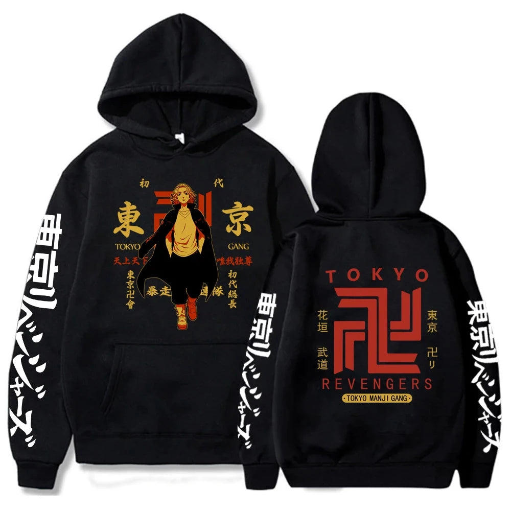 Men Women Tokyo Revengers Anime Zip Up Hoodies Manga Pullover Plus Size Sweatshirt Harajuku Unisex Warm Streetwear Zipper Jacket