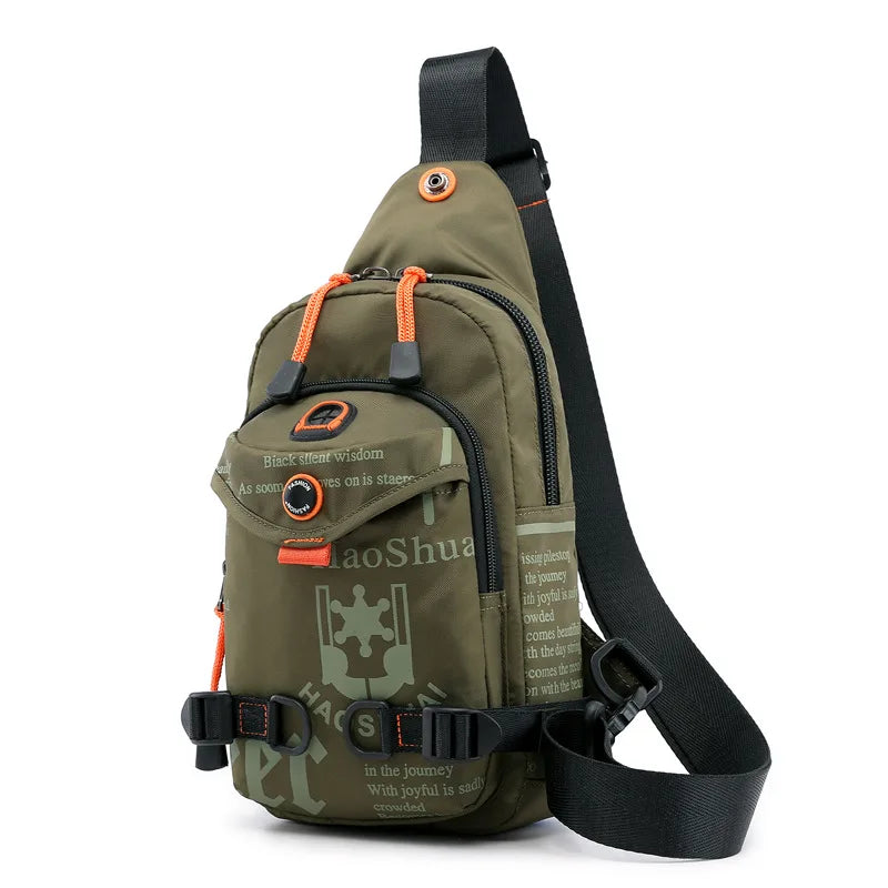 Men Shoulder Chest Pack Cross body Bag Mini Nylon Rucksack Waterproof Travel  Male Sling Backpack Messenger Side Bags