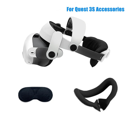 GOMRVR Head Strap Compatible with Meta Quest 3/Quest 3S Enhanced Comfort Reduce Stress Elite Replacement Head Strap