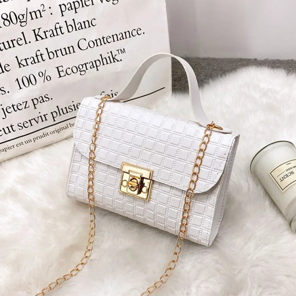 Fashion Women Handbag Solid Color Casual Mini Bag Female Chain Shoulder Pouch Ladies Leather Bag