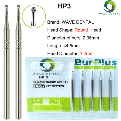 WAVE Dental Burs Tungsten Carbide Bur Dentistry Drills Bits Dental Strawberries HP Cutter Dentist Tools