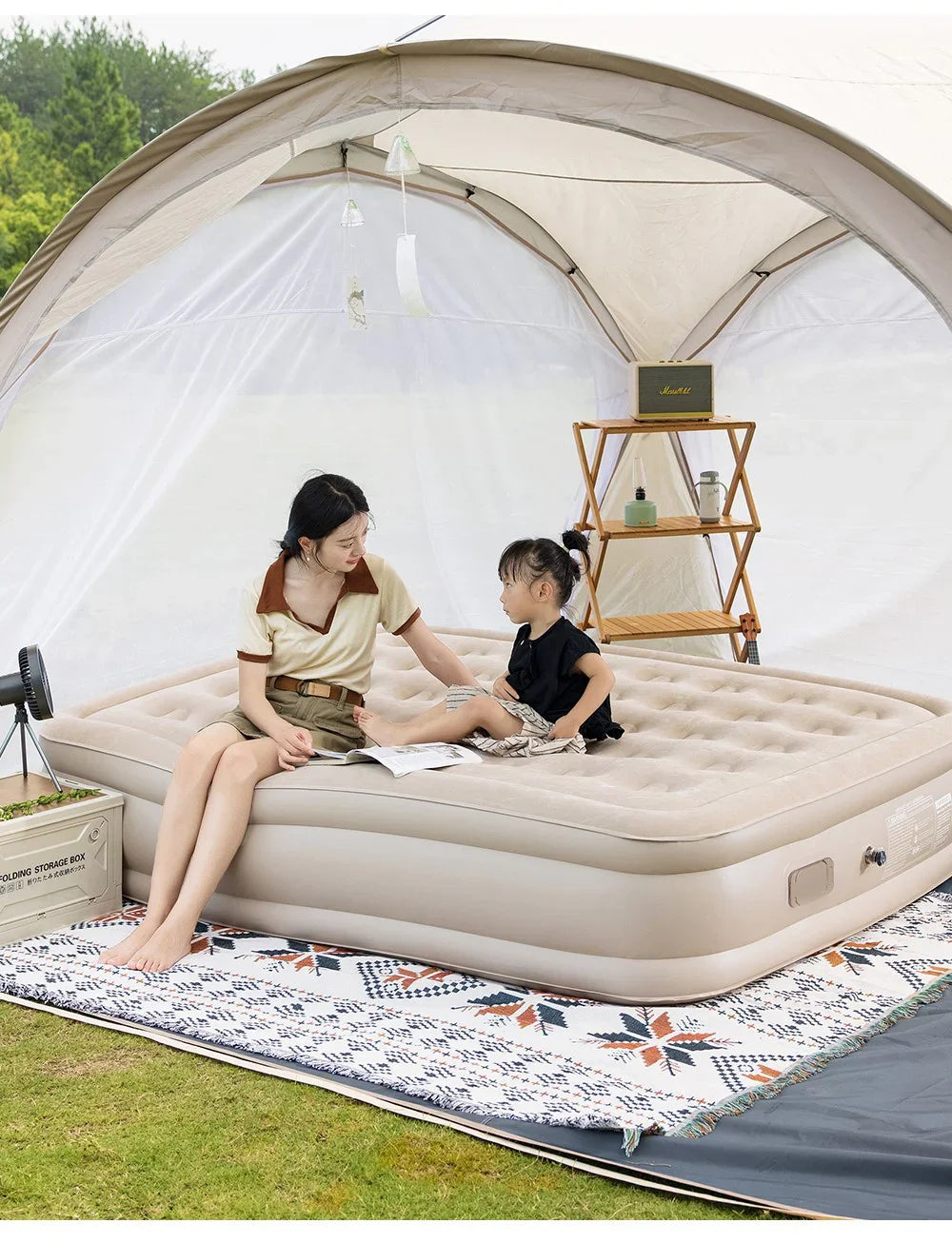 Camping Inflatable Mattress Built-in Pump Thicken Mat For Tent Bed Sleeping Pad Picnic Blanket Travel Air Mat Camping Equipment