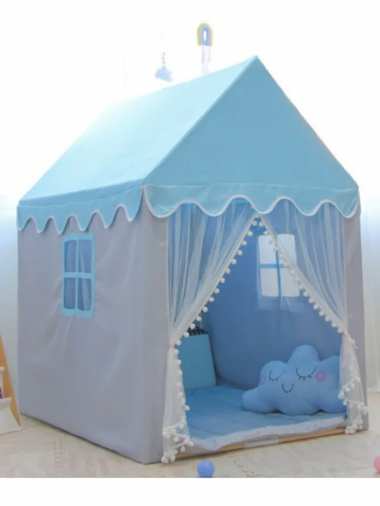 Kids Tents Baby Play House Children Toy Tent 1.35M Wigwam Folding Girl Princess Castle Child Room Decor Birthday Christmas Gifts