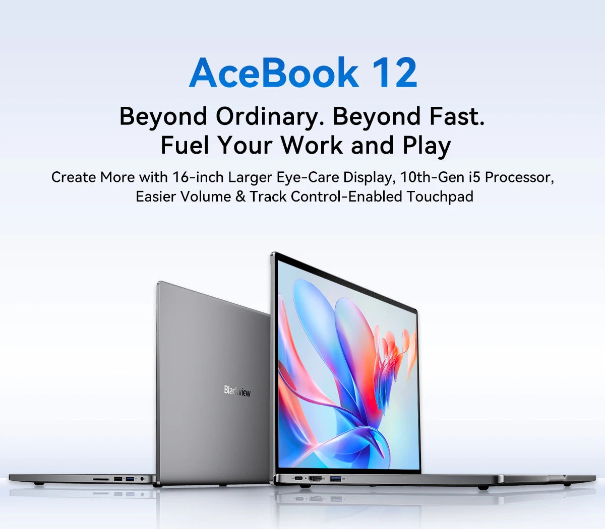 [World Premiere] Blackview AceBook 12 Win 11 Pro Laptop 16'' 1920*1200 Display, Intel I5-1030NG7 Notebook, 16GB 512GB, 5000mAh