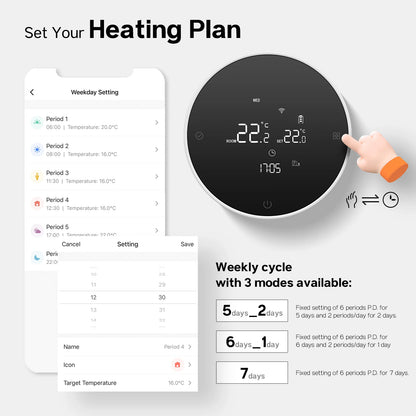 Wireless Thermostat and Hub Controller WiFi Smart Home Zone Heating System for Gas Boiler Water Floor Actuators Central Heating