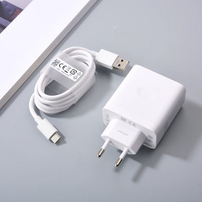 OPPO 80W SuperVOOC EU US Charger Fast Charging Power Adapter USB C Cable For OPPO Reno 12 11 10 Pro Find X2 X3 X5 X6 Pro Q5 Q3