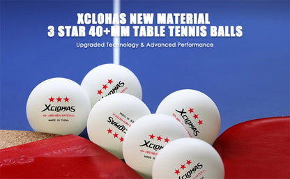 XCLOHAS Advanced Table Tennis Training Balls D40+ ABS Plastic Ping Balls with Seam for Outdoor Indoor Games