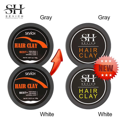 Sevich Matte Hair Clay Fashion Hair Styling Daily Use Mens Brushed Hair Clay High Strong Hold Low Shine Hair Styling Wax