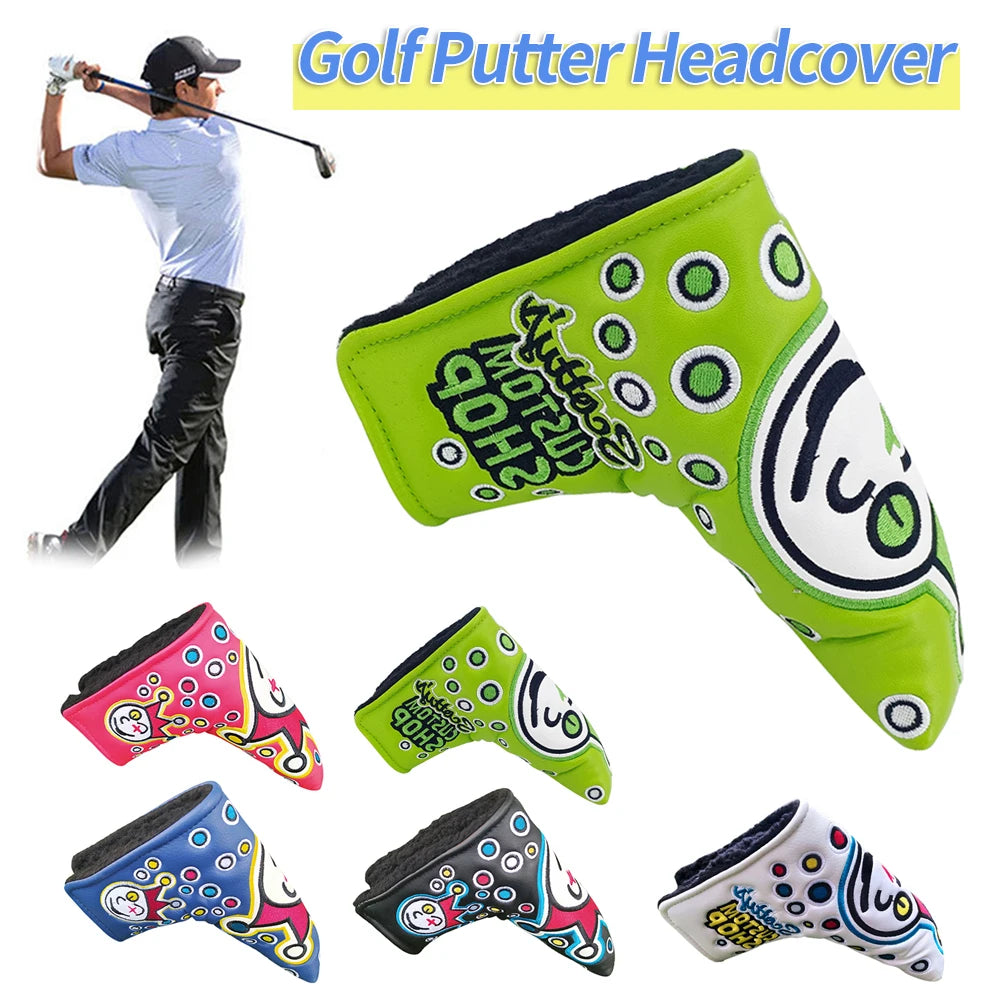 PU Golf Putter Headcover Sticker Buckle Golf Club Protective Cover Durable Universal Anti-Collision Pressure Outdoor Accessories