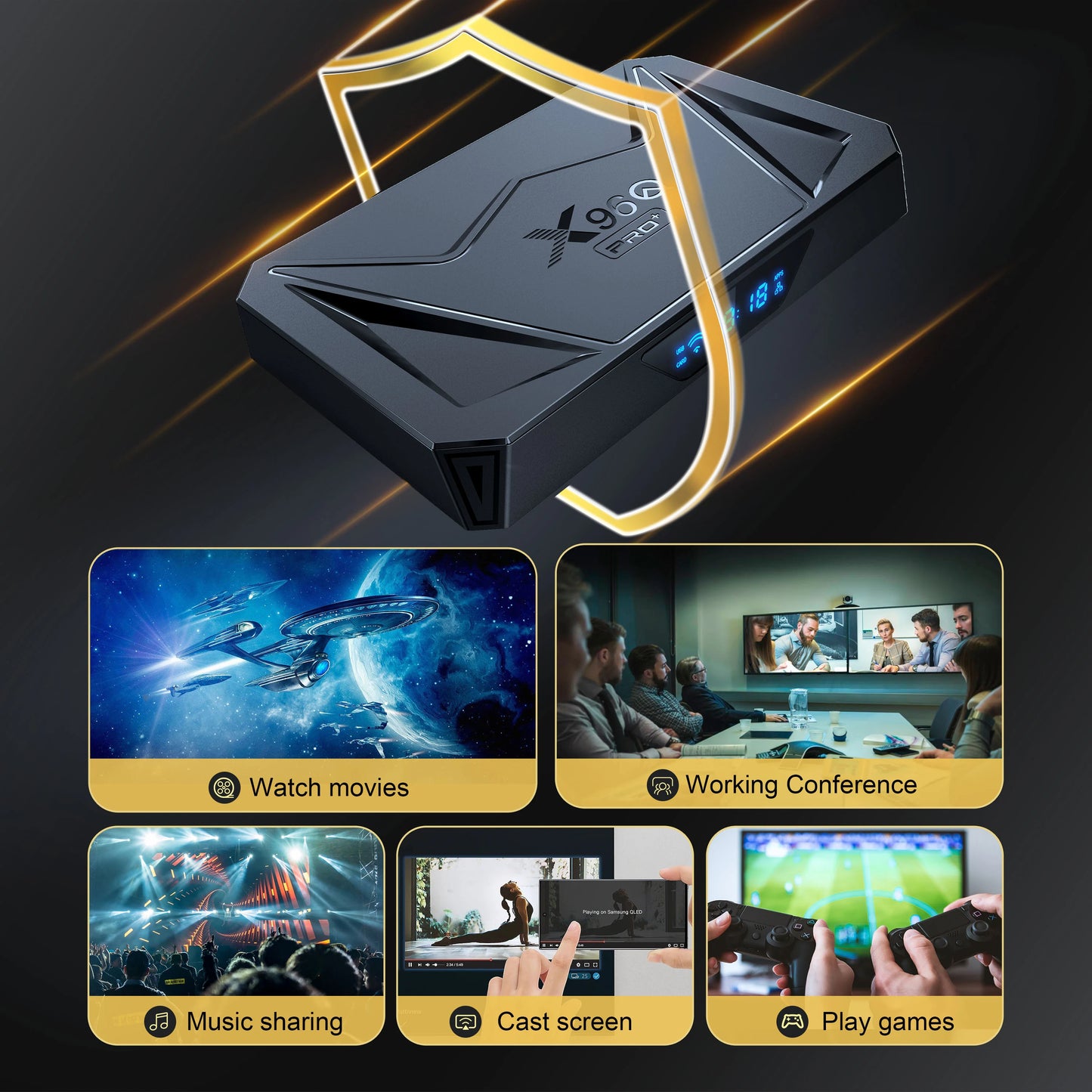 X96Q PRO+ Android 14 Smart TV BOX 2G 16G 4G 32G Allwinner H728 4K HD BT 1000M LAN Wifi6 Media Player Set Top Box X96Q PRO PLUS