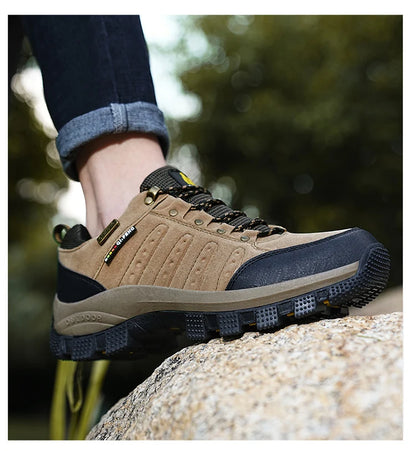 Men Casual Leather Shoes Classic Waterproof High Quality Shoes Women Climbing Shoes Outdoor Sneakers Trekking Leather Footwear