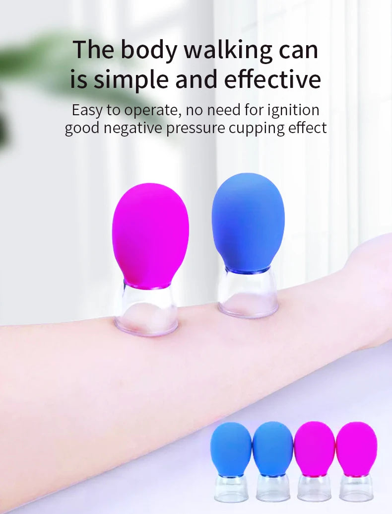 Vacuum Cupping Glass Jar Cellulite Massager For Face Acupuncture Hijama Suction Cup Slimming Fat Burning Health Care Face Sucker