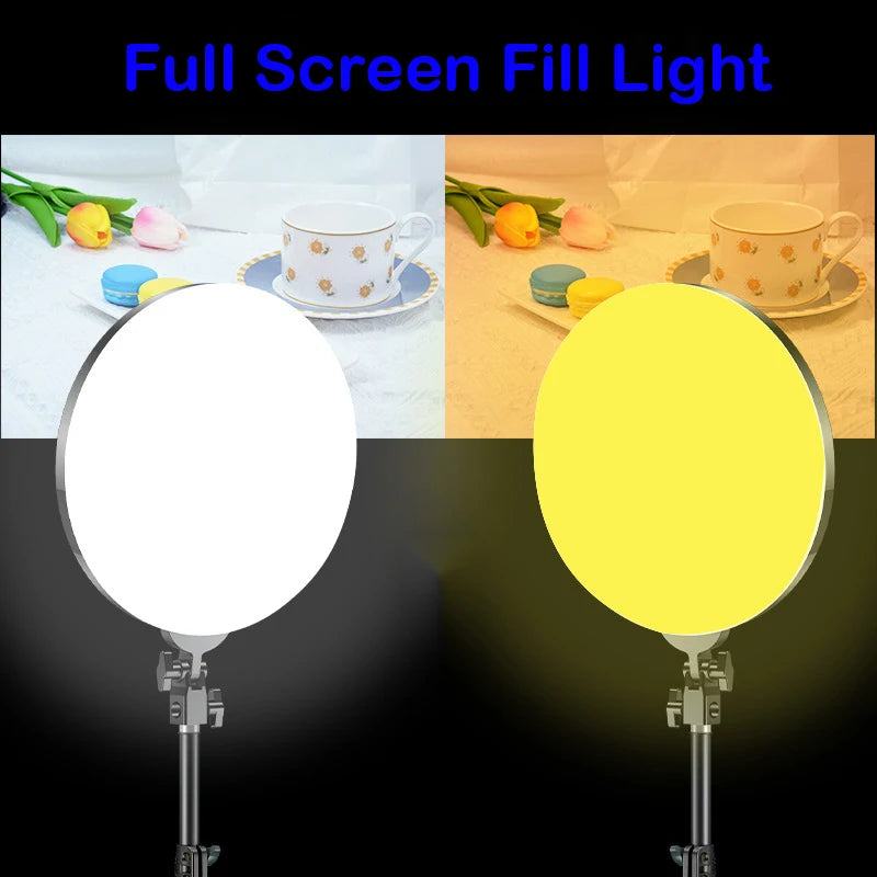 LED Fill Lamp Video Light Panel Bi-color 2700k-5700k Photography Lighting Live Stream Photo Studio Light Stand 110V-220V