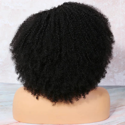 Afro Kinky Curly U Part Wigs For Women Peruvian Remy Human Hair Afro Kinky Curly V Part Wig 180% Densities 24 Inch Long Wig