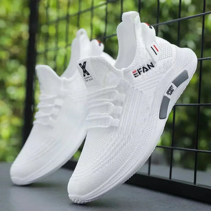 Spring White Casual Shoes Breathable Non-slip Walking Sneakers Men Shoes Outdoor 2024  Comfortable Fashion Lace Up Running Shoes