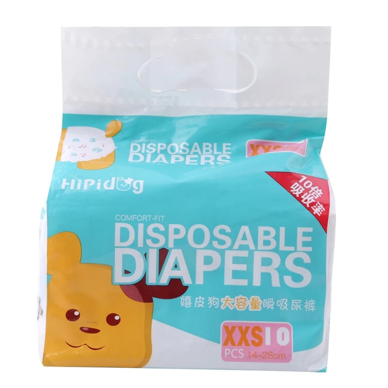 10PCS/pack Super Absorption Physiological Pants Dog Diapers For Dogs Pet Female Dog Disposable Leakproof Nappies Puppy