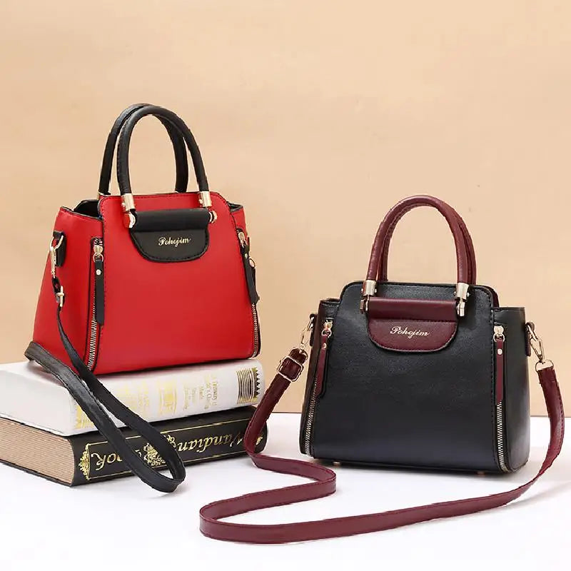 Women's Bags 2024 New Fashion Women's Bags Hit color Hand-held Bag Europeand the United States All-match Shoulder Messenger Bag