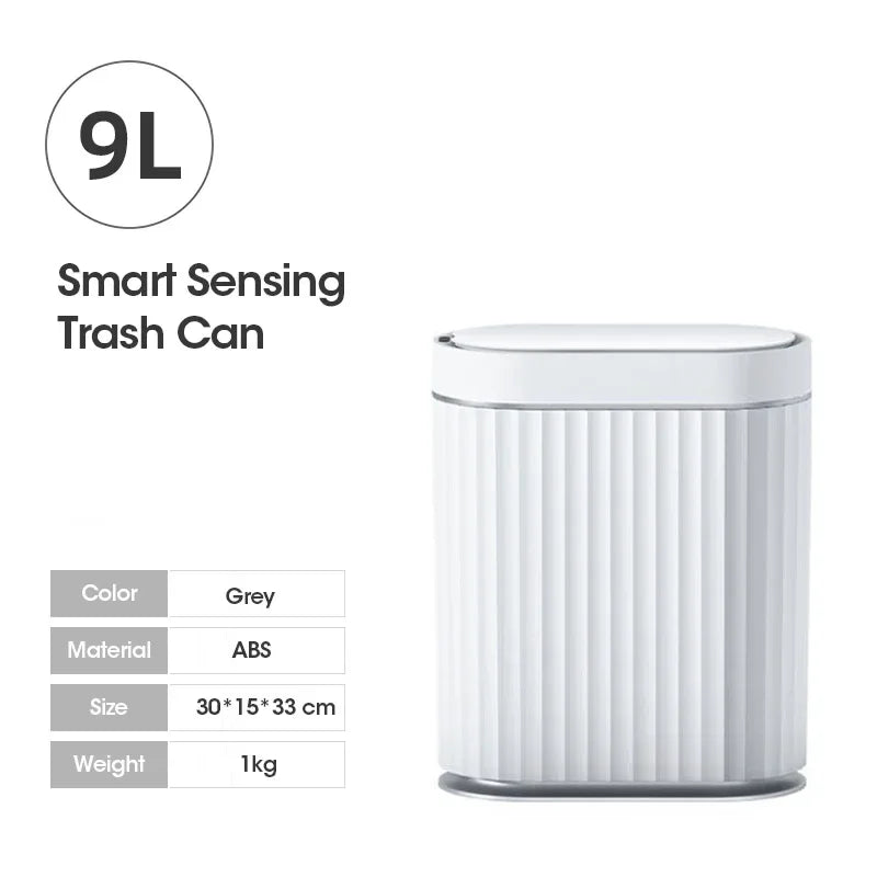 9L/7L Automatic Smart Sensor Garbage Bin Household Electronic Smart Trash Can Toilet Waste Garbage Can for Kitchen Bathroom