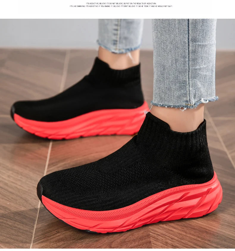 Shoes For Women Designer Sock Shoe Tenis Socks Sneakers Non-slip Thick Soled Zapatillas Breathable Female Light Teni Luxury Shoe