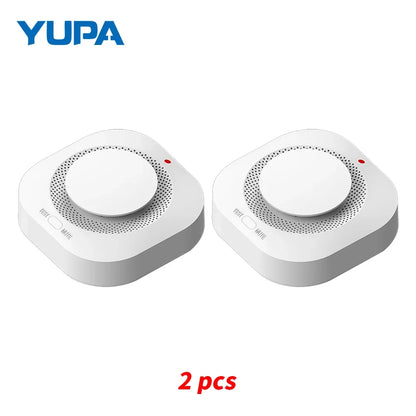 YUPA Independent Smoke Detector Sensor Fire Alarm System For Home Office Security Smoke Alarm Fire Protection Battery Powered