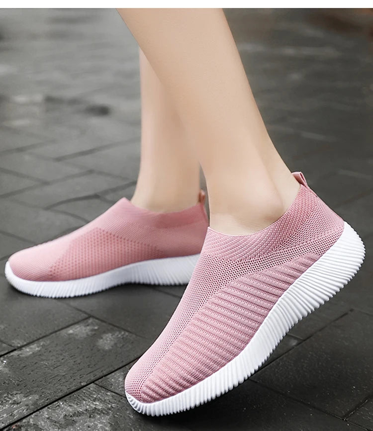 Women Sneakers Slip On Sock Shoes Women Flat Casual Sneaker Women's Sports Shoes Breather Vulcanize Shoes For Women Zapatillas