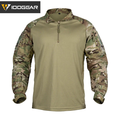 IDOGEAR UFS Tactical Shirt BDU Combat Clothes With Elbow Pads Slight Elasticity  Shirt Breathable 3116