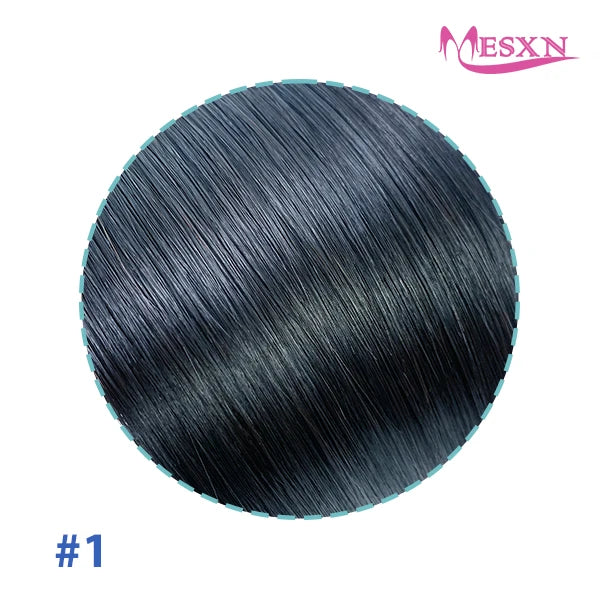 MESXN Third  Feather New hair extensions Straight Natural Real Human Hair Microring Hair Extensions  Brown Blonde  for salon