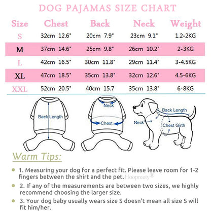 Thermal Velvet Dog Pajamas Winter Small Dog Jumpsuit Puppy Cat Nightshirt Onesies Chihuahua Yorkie Poodle Boy Dog Clothes