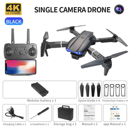 QJ E99 K3 Pro HD 4k Drone Dual Camera High Hold Mode Foldable Mini WIFI Aerial Photography RC Quadcopter Toys Helicopter Dron