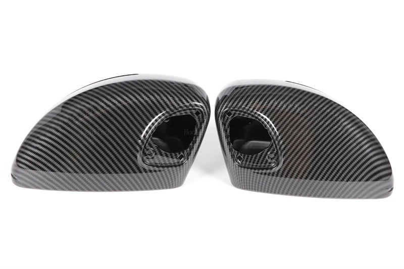 Mirror Cover For Audi TT TTS TTRS MK2 (8J) R8 (42) 2007-2014 Carbon Fiber Look/Gloss Black Exterior Rear View Cap Replacement