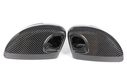 Mirror Cover For Audi TT TTS TTRS MK2 (8J) R8 (42) 2007-2014 Carbon Fiber Look/Gloss Black Exterior Rear View Cap Replacement