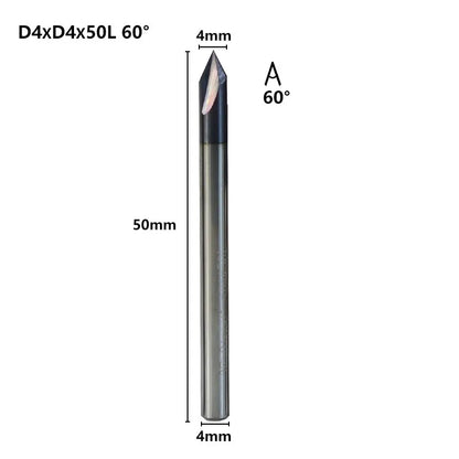 3 Flute Chamfer Milling Cutter 60/90/120 Degrees CNC Router Bit 2-12mm Carbide Chamfering End Mill CNC Engraving Milling Tool