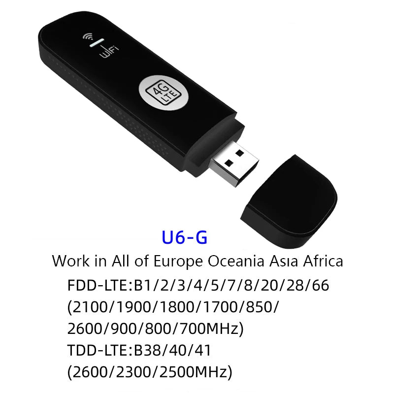 EATPOW 4G Modem USB Dongle WiFi Router with SIM Card Slot 150Mbps Mobile Wireless WiFi Adapter 4G Router Home Office