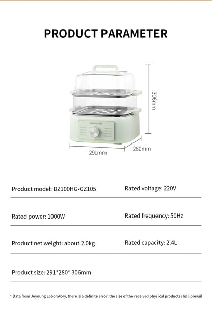 Joyoung electric steamer multifunctional household capacity multi-layer steamer box steamer breakfast machine