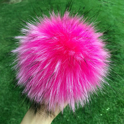 Real natural fox fur pompom raccoon fur pom pom for hat beanies For Caps Bags Scarf