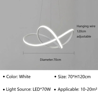 Modern LED Pendant Light Minimalist Chandelier for Dinning Room Kitchen Bar Restaurant Home Decor Led Lighting Remote Control