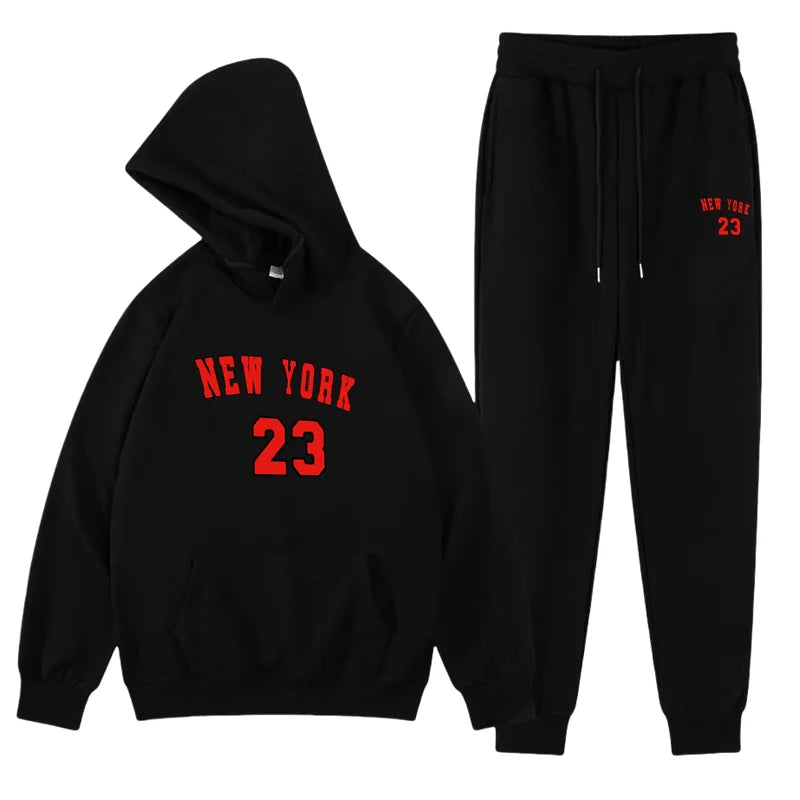 2024 New Men's Autumn/Winter Set Fashion Hoodie Pants Casual Sportswear Men's Sportswear Comfortable Clothing Sportswear