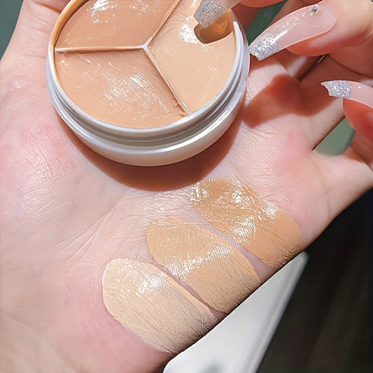 Mousse Concealer Palette Coverage Dark Eye Circles Matte Highlight Brightens Skin Tone Face Moisturizing Concealing Cream