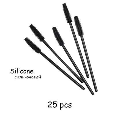 5/25 PCS Silicone Mascara Wands Applicator Disposable Eyelash Brushes Comb Beauty Makeup Brush For Women Eyelash Extension tools