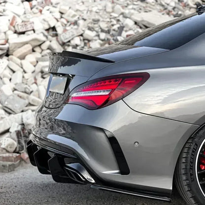 Car Rear Bumper Lower Diffuser Lip Body Kit Side Splitters Spoiler For Mercedes Benz CLA Series C117 CLA45 AMG Line 2016-2019