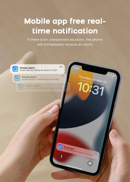 Tuya WiFi ZigBee Smart Smoke Detector Sensor Home Security Fire Protection Smoke Alarm For Security System Via Smart Life APP